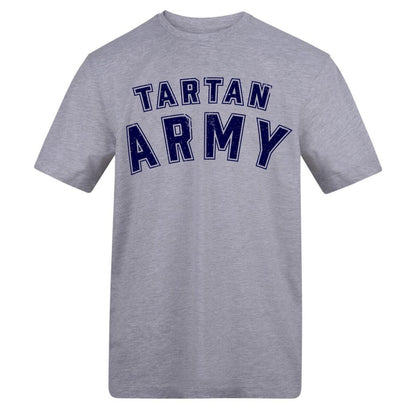 Grey - Front - AWD Mens Tartan Army Scotland T-Shirt