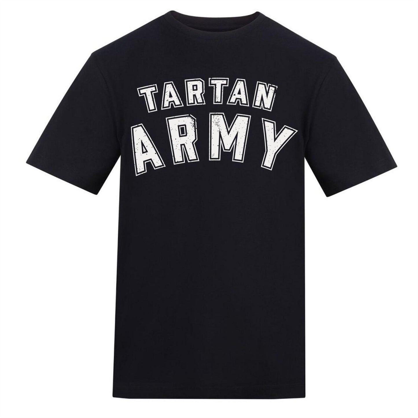 Black - Front - AWD Mens Tartan Army Scotland T-Shirt