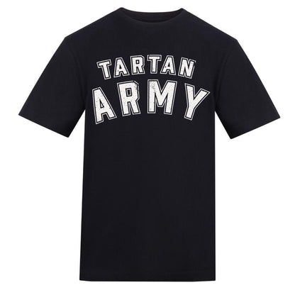 Black - Front - AWD Mens Tartan Army Scotland T-Shirt