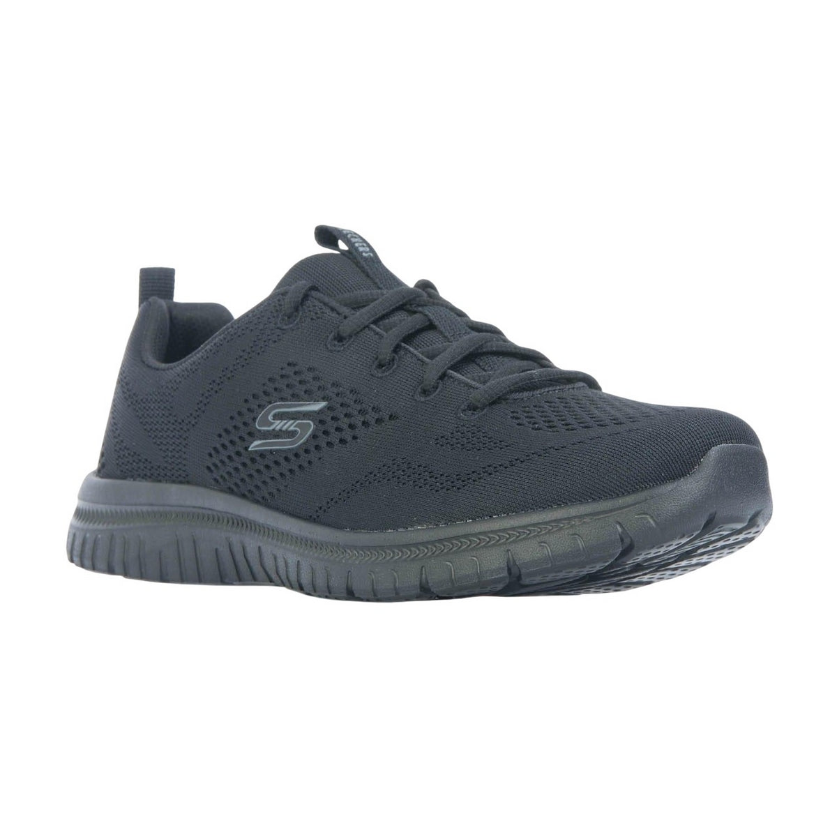 Black - Front - Skechers Womens-Ladies Virtue Kind Favor Contrast Trainers