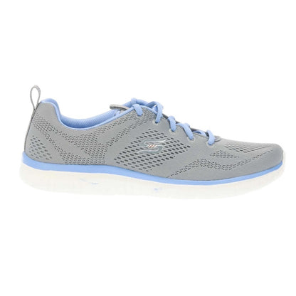 Grey-Blue - Lifestyle - Skechers Womens-Ladies Virtue Kind Favor Contrast Trainers