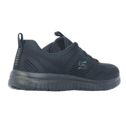 Black - Back - Skechers Womens-Ladies Virtue Kind Favor Contrast Trainers
