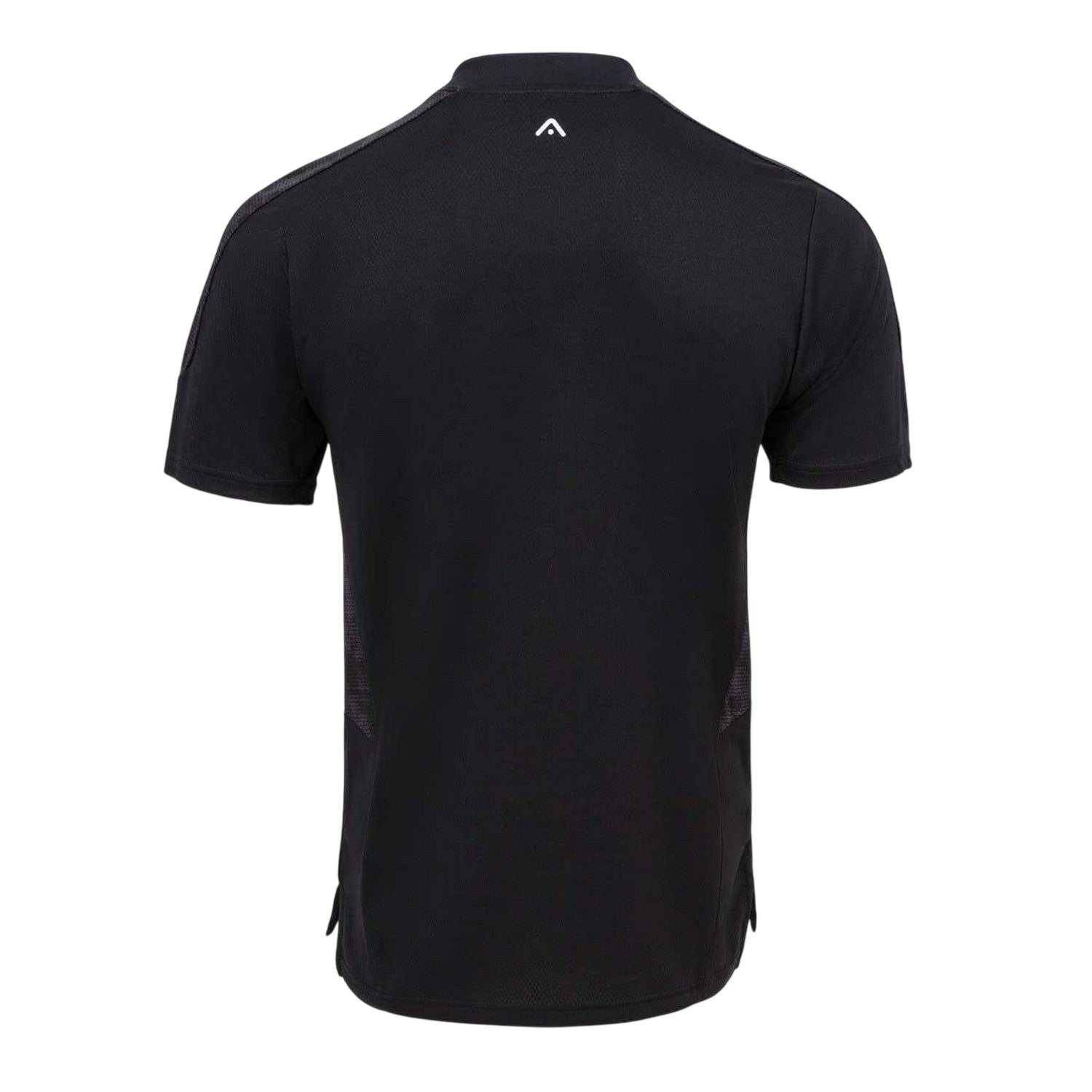 Black - Back - KooGa Mens Panels Crew Neck T-Shirt