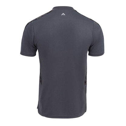 Charcoal - Back - KooGa Mens Panels Crew Neck T-Shirt