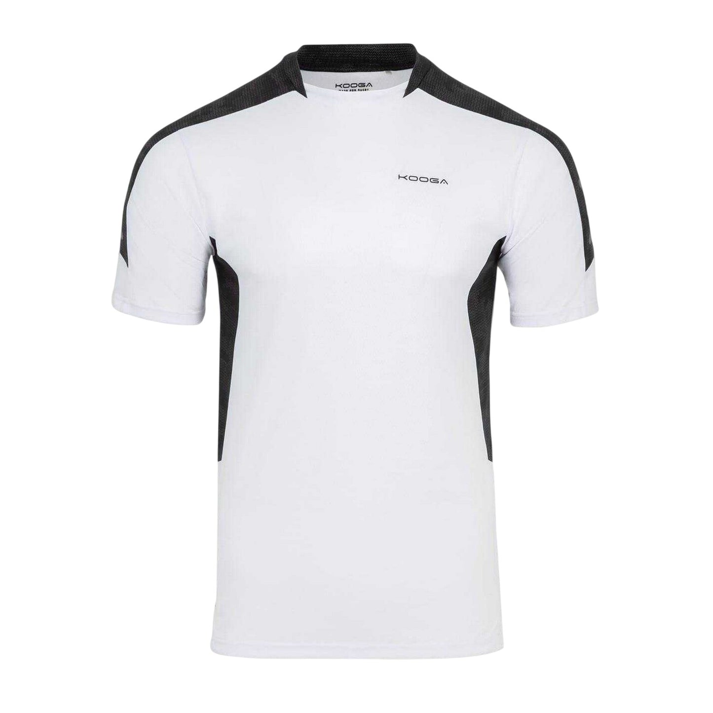 White - Front - KooGa Mens Panels Crew Neck T-Shirt