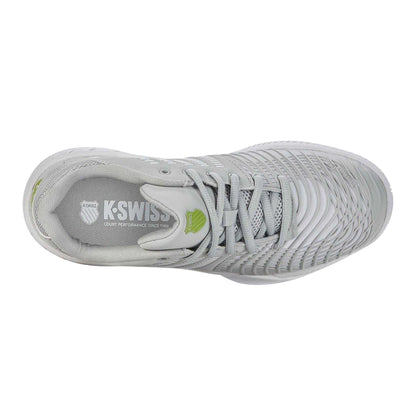 Gray Dawn-White-Green - Side - K-Swiss Womens-Ladies Express Light 3 Tennis Shoes