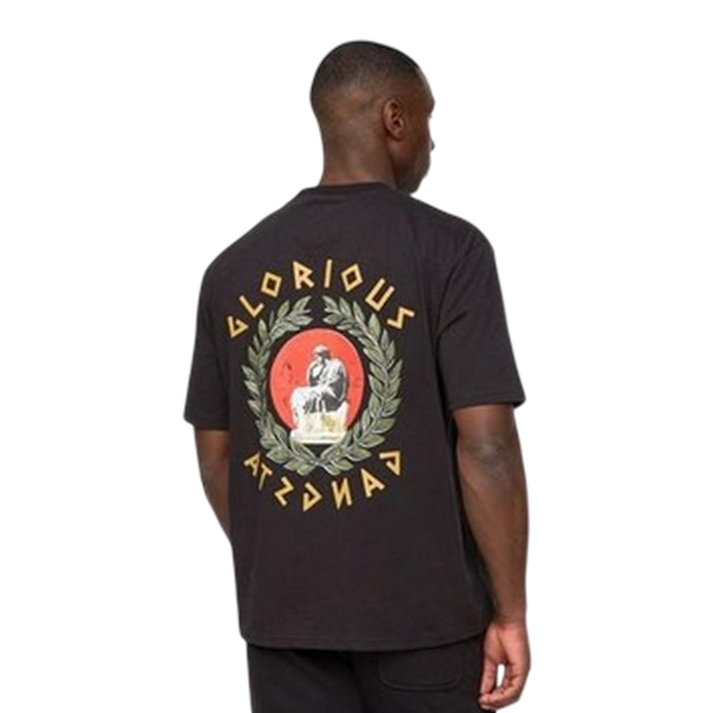 Black - Back - Glorious Gangsta Mens Graphic Print Short-Sleeved T-Shirt