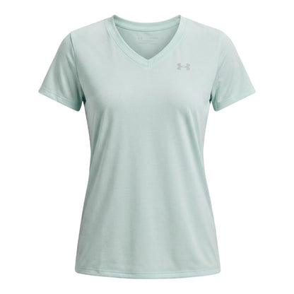 Mint - Front - Under Armour Womens-Ladies V Neck T-Shirt