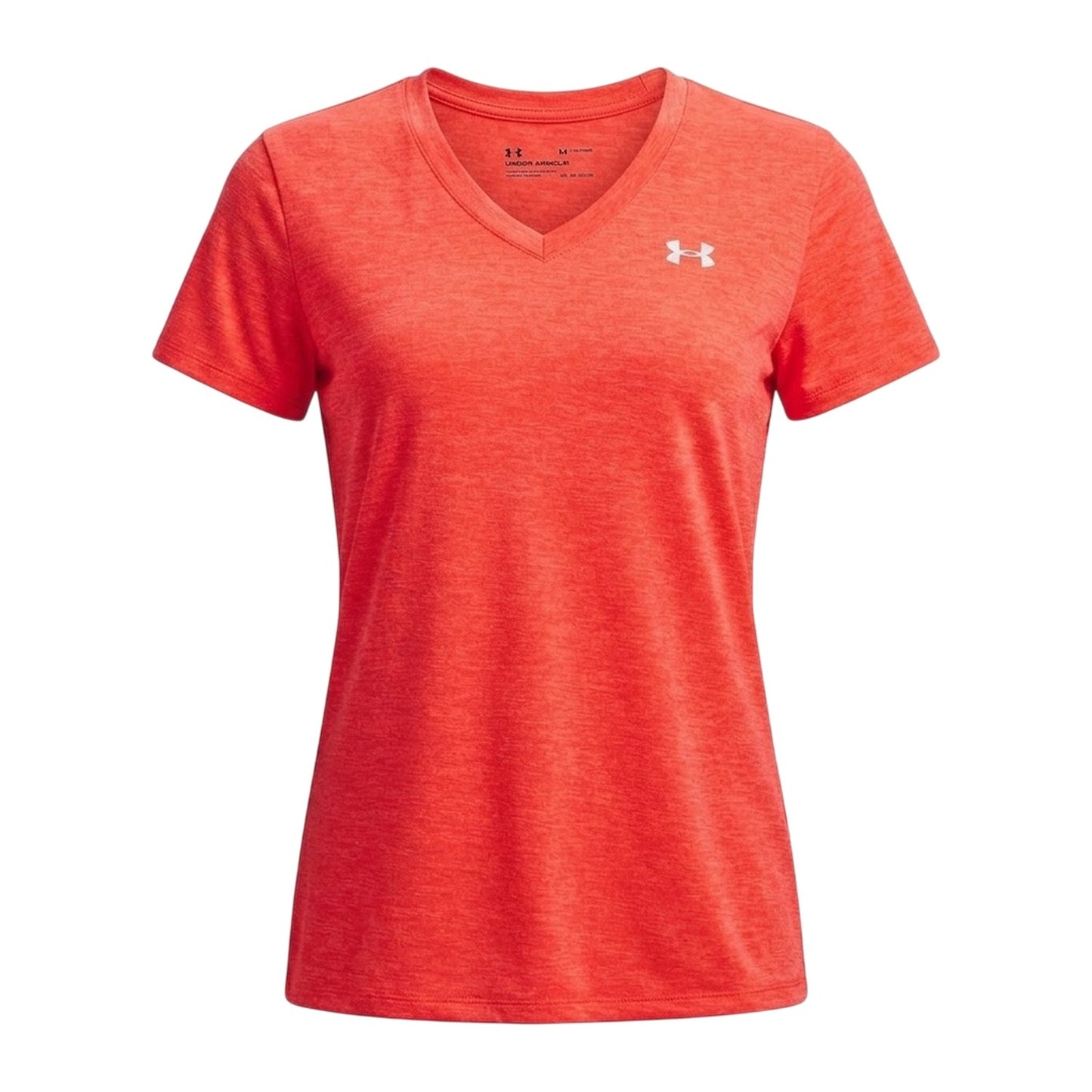Red-White - Front - Under Armour Womens-Ladies V Neck T-Shirt