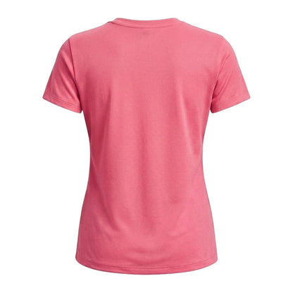 Super Pink - Back - Under Armour Womens-Ladies V Neck T-Shirt