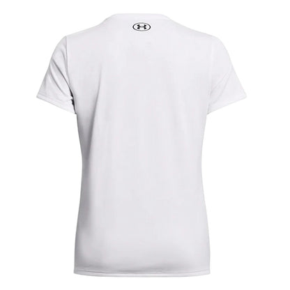 White - Back - Under Armour Womens-Ladies V Neck T-Shirt