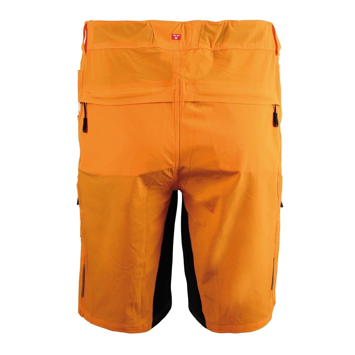 Orange - Back - Bicycle Line Mens Logo Baggy Cycling Shorts