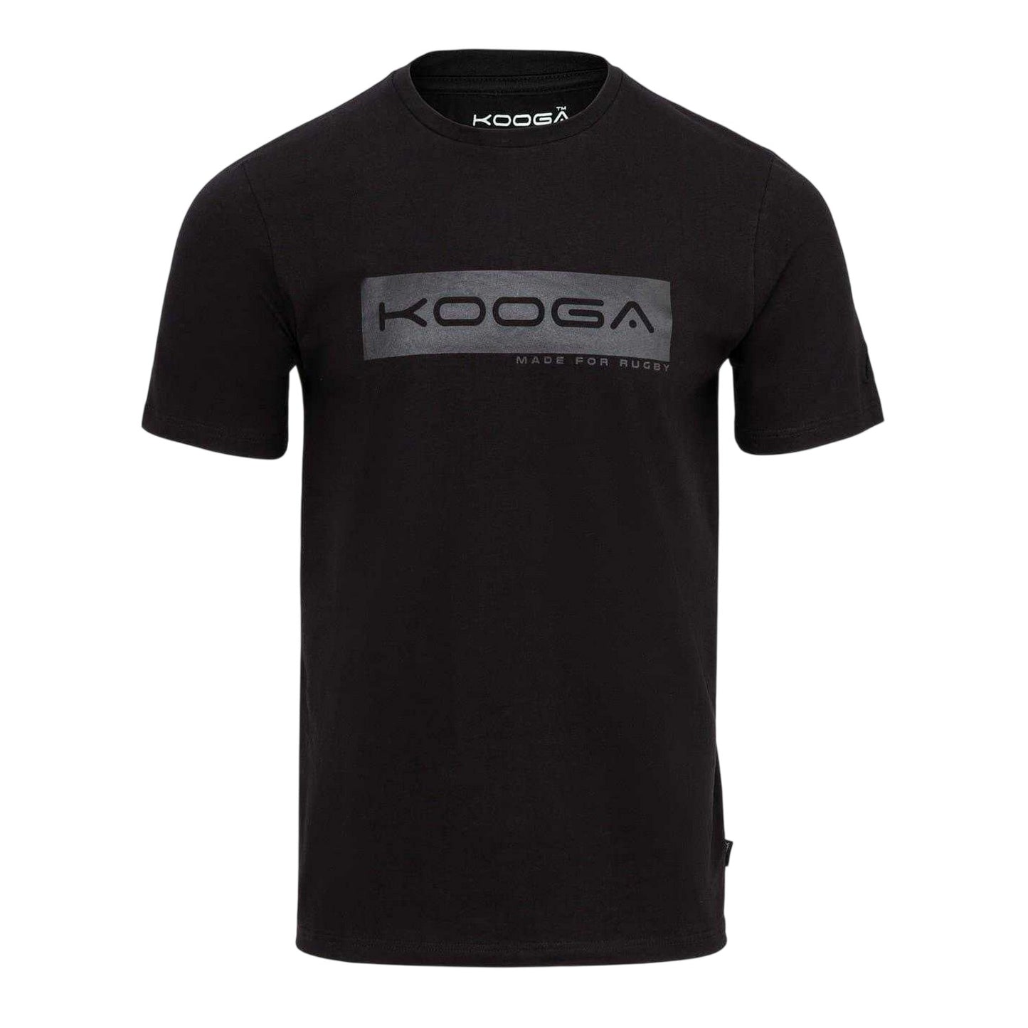 Black - Front - KooGa Mens Made For Rugby Logo T-Shirt