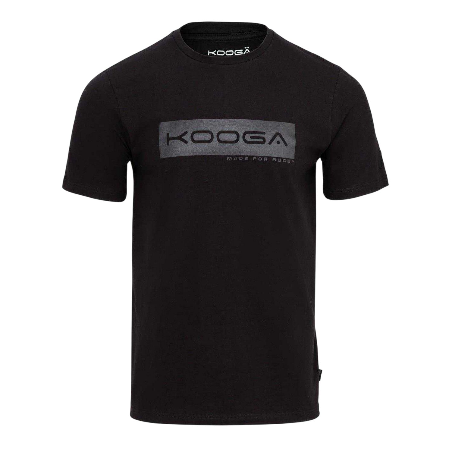 Black - Front - KooGa Mens Made For Rugby Logo T-Shirt