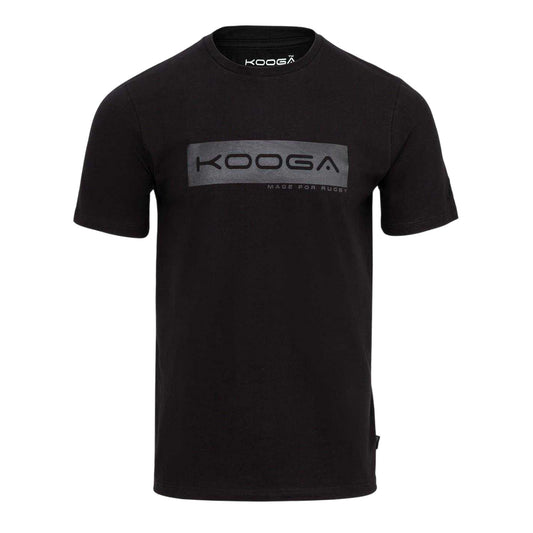 Black - Front - KooGa Mens Made For Rugby Logo T-Shirt