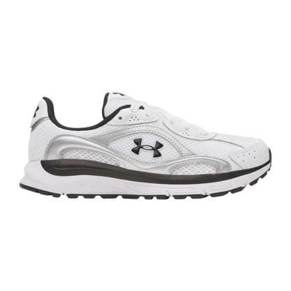 White-Silver - Front - Under Armour Womens-Ladies Performance Tech Trainers