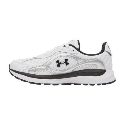 White-Silver - Back - Under Armour Womens-Ladies Performance Tech Trainers