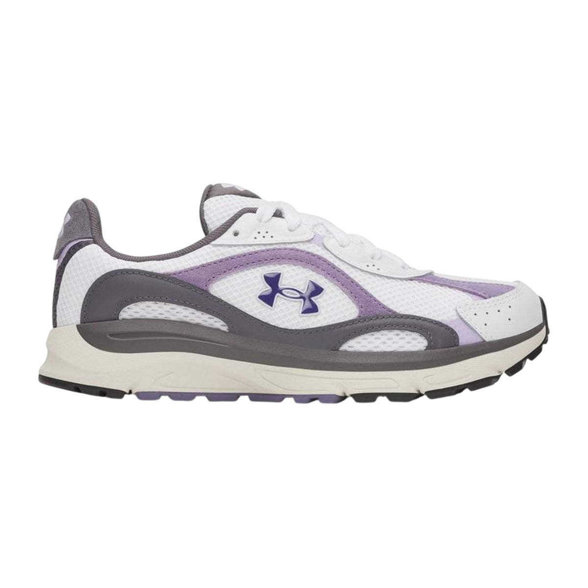 White-Purple - Front - Under Armour Womens-Ladies Performance Tech Trainers