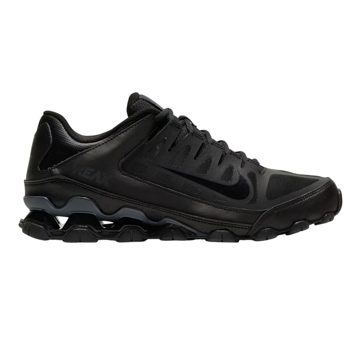 Triple Black - Front - Nike Mens Reax Lace Up Trainers