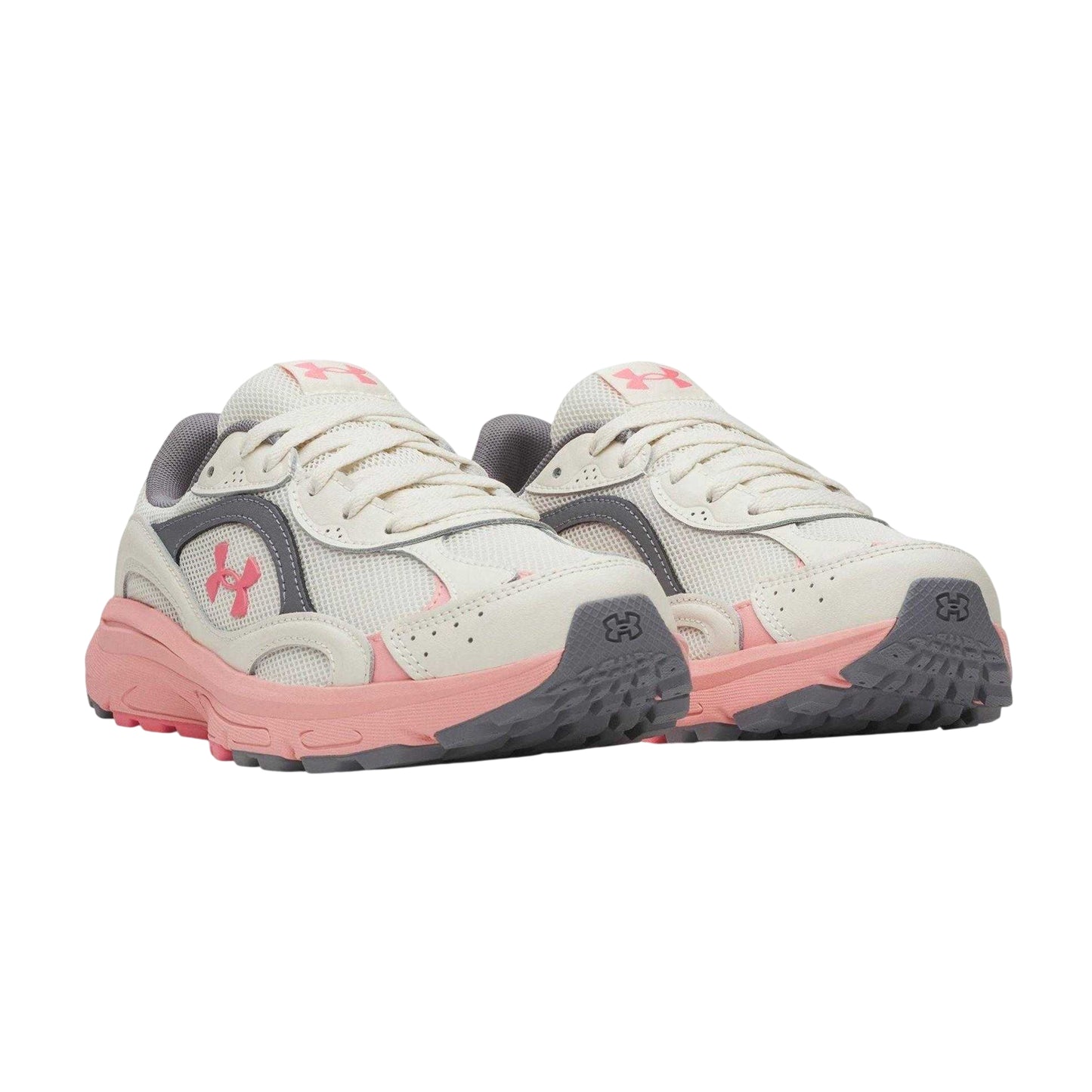 Stone-Pink - Back - Under Armour Womens-Ladies Tech Trainers