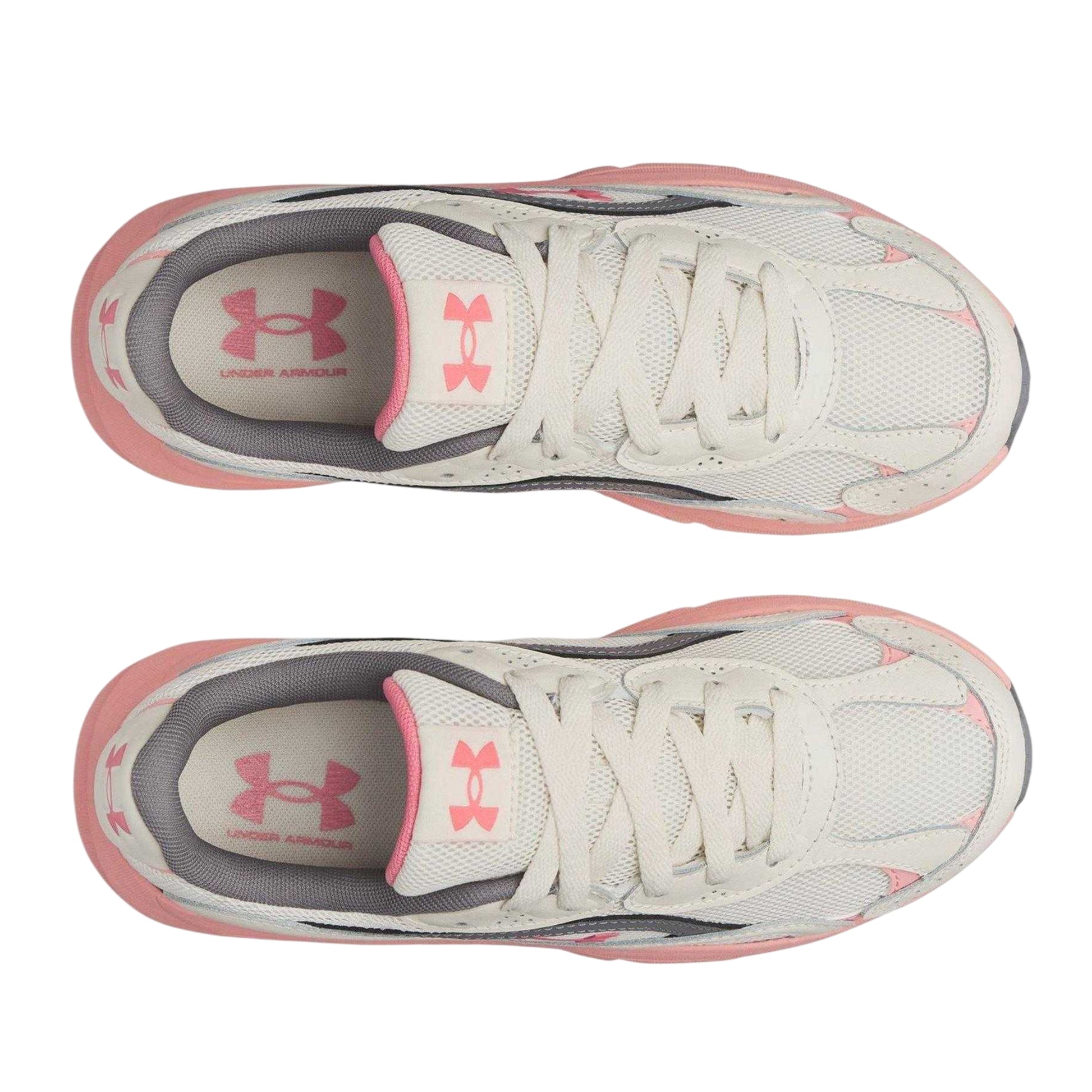 Stone-Pink - Side - Under Armour Womens-Ladies Tech Trainers