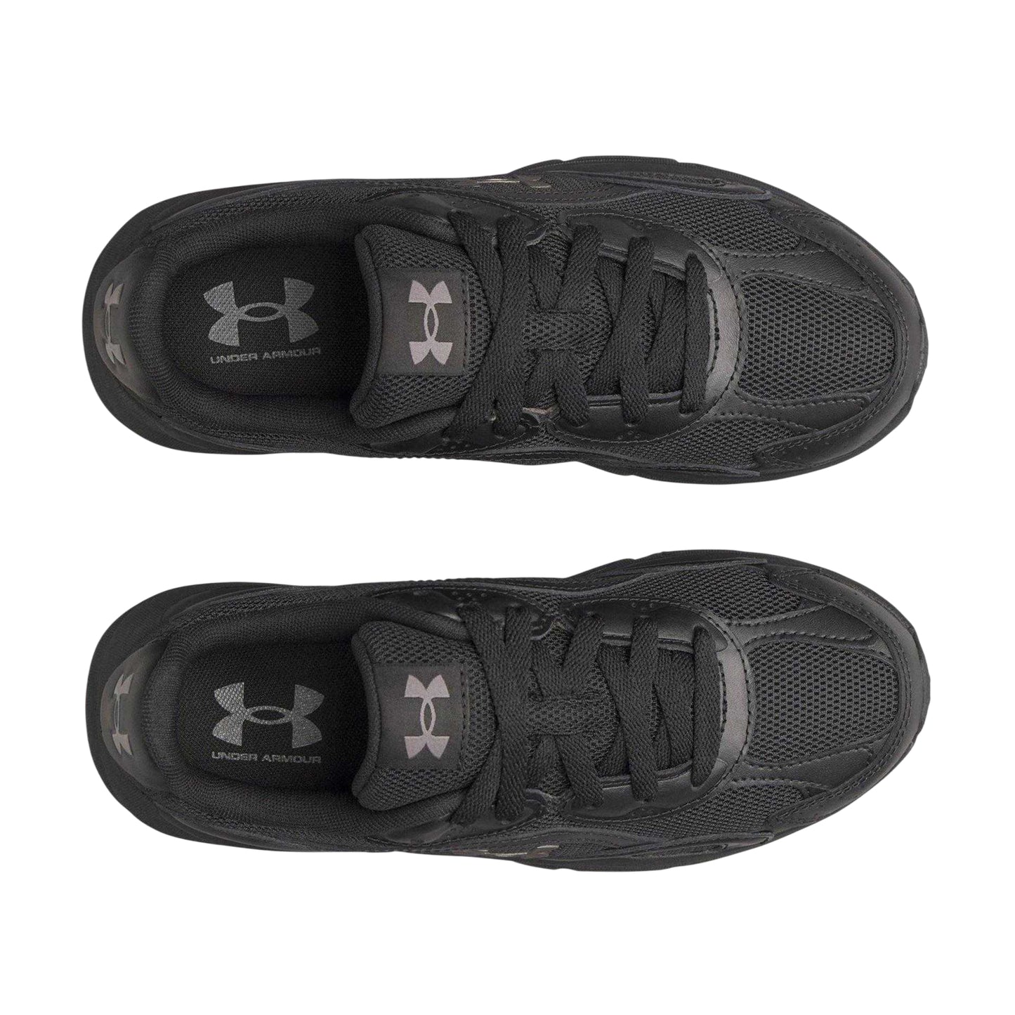 Triple Black - Side - Under Armour Womens-Ladies Tech Trainers