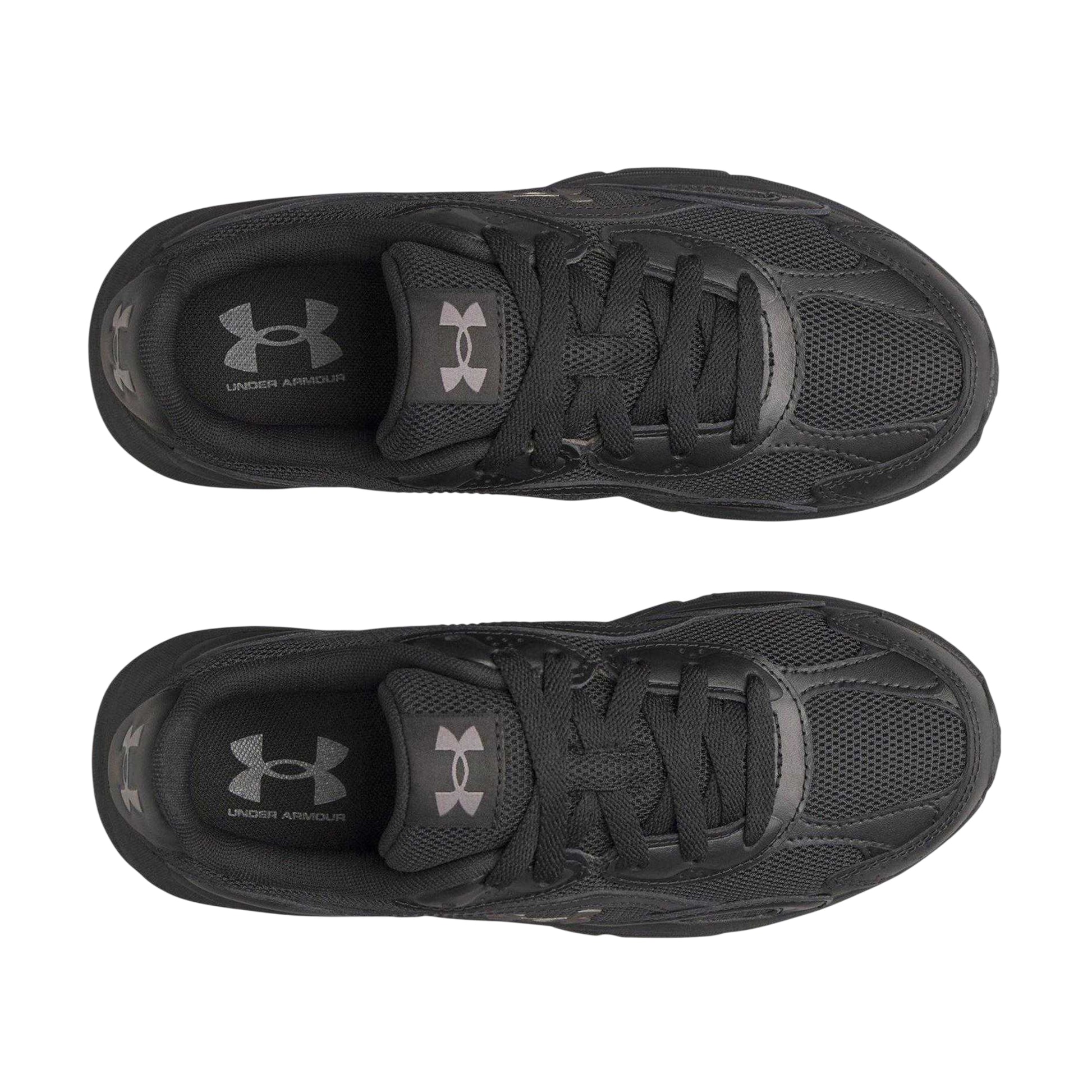 Triple Black - Side - Under Armour Womens-Ladies Tech Trainers