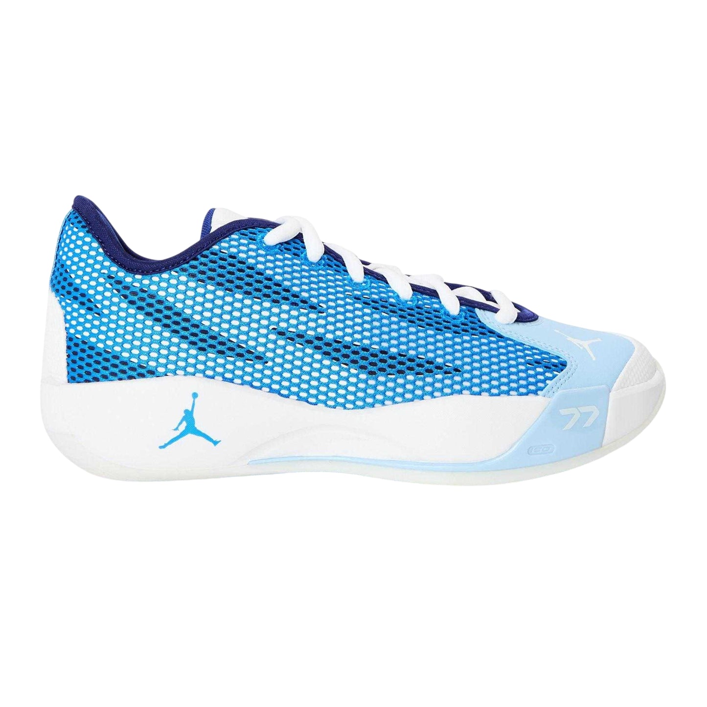 White-Blue - Front - Nike Childrens-Kids Luka 77 Basketball Shoes