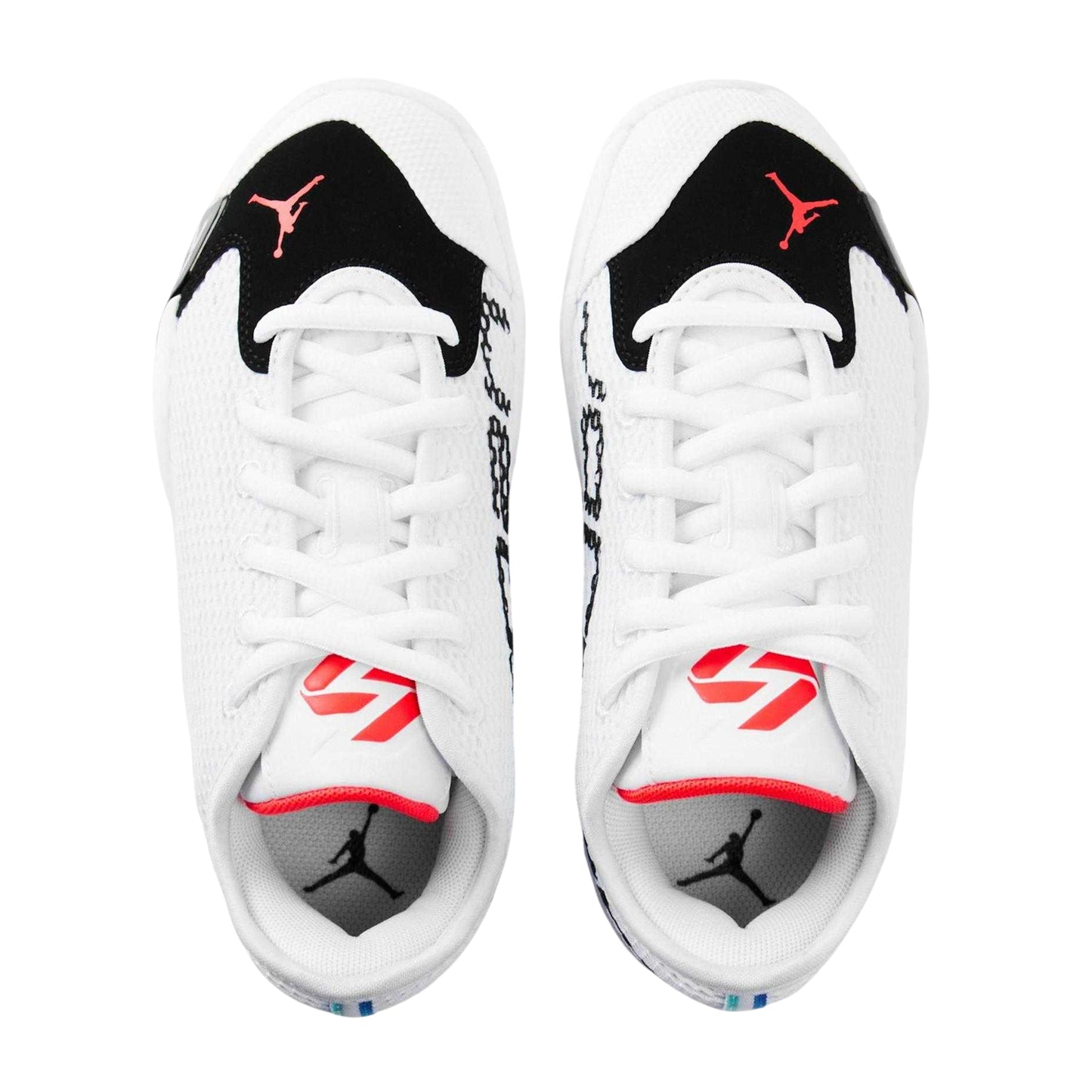 White-Red - Side - Nike Childrens-Kids Luka 77 Basketball Shoes