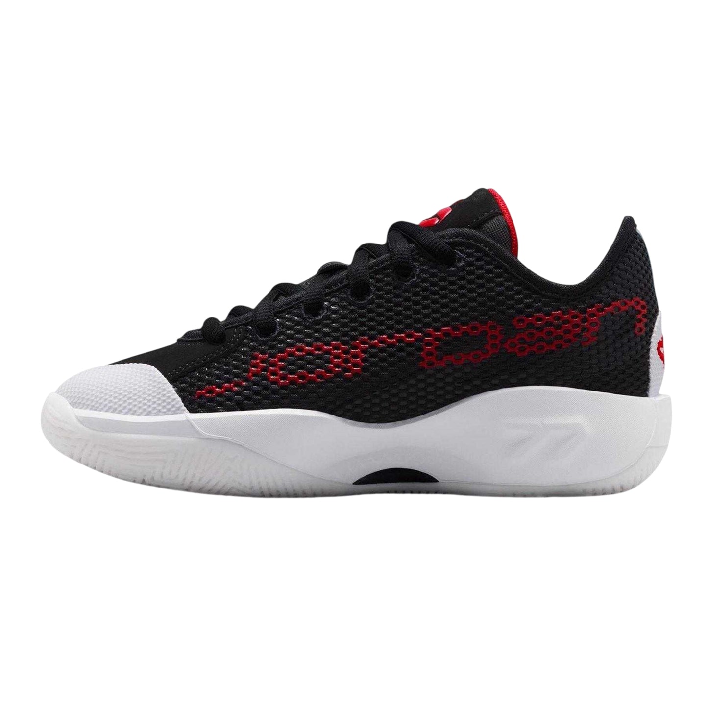 Black-Red - Side - Nike Childrens-Kids Luka 77 Basketball Shoes