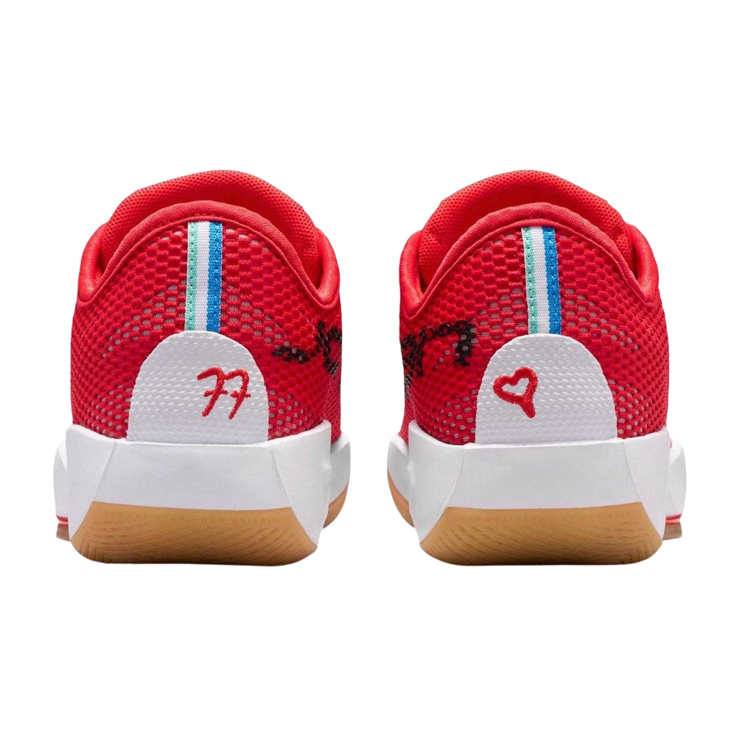 Chili Red - Back - Nike Childrens-Kids Luka 77 Basketball Shoes
