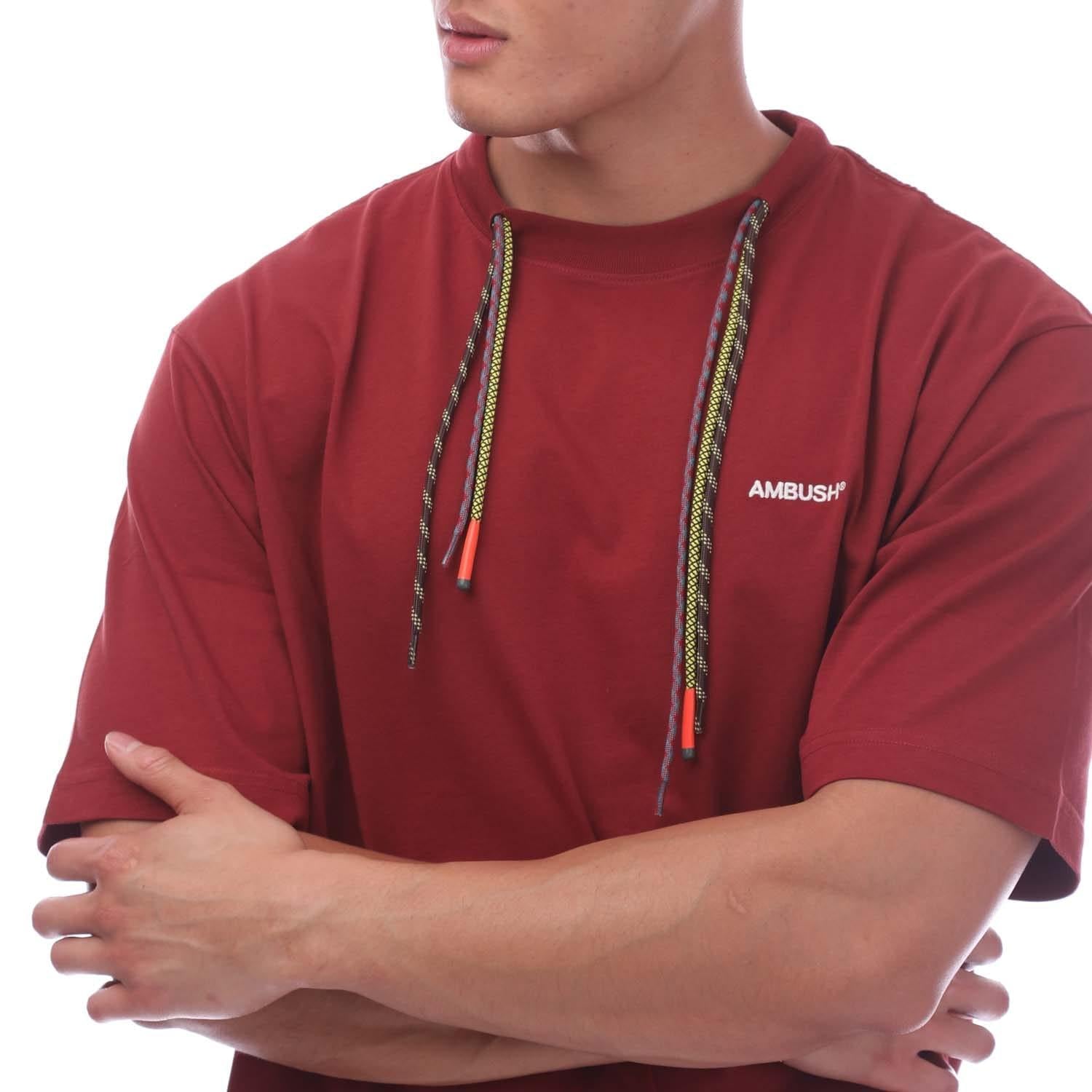 Brown - Side - Ambush Mens Drawstring T-Shirt
