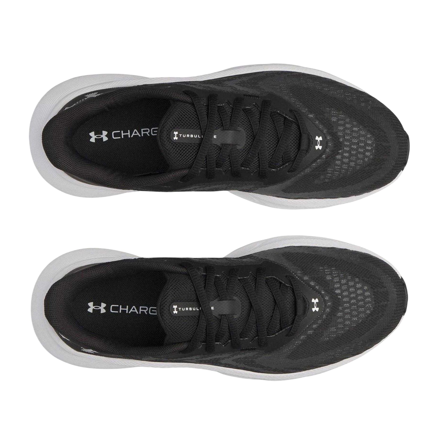Black-White - Side - Under Armour Womens-Ladies Turbulence 3 Shoes