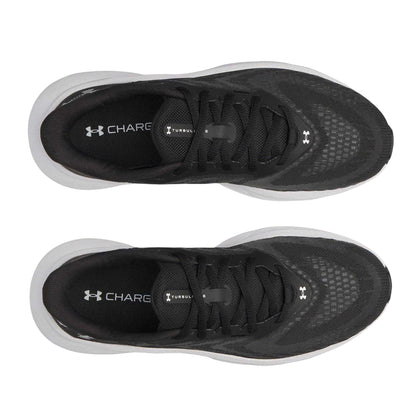 Black-White - Side - Under Armour Womens-Ladies Turbulence 3 Shoes