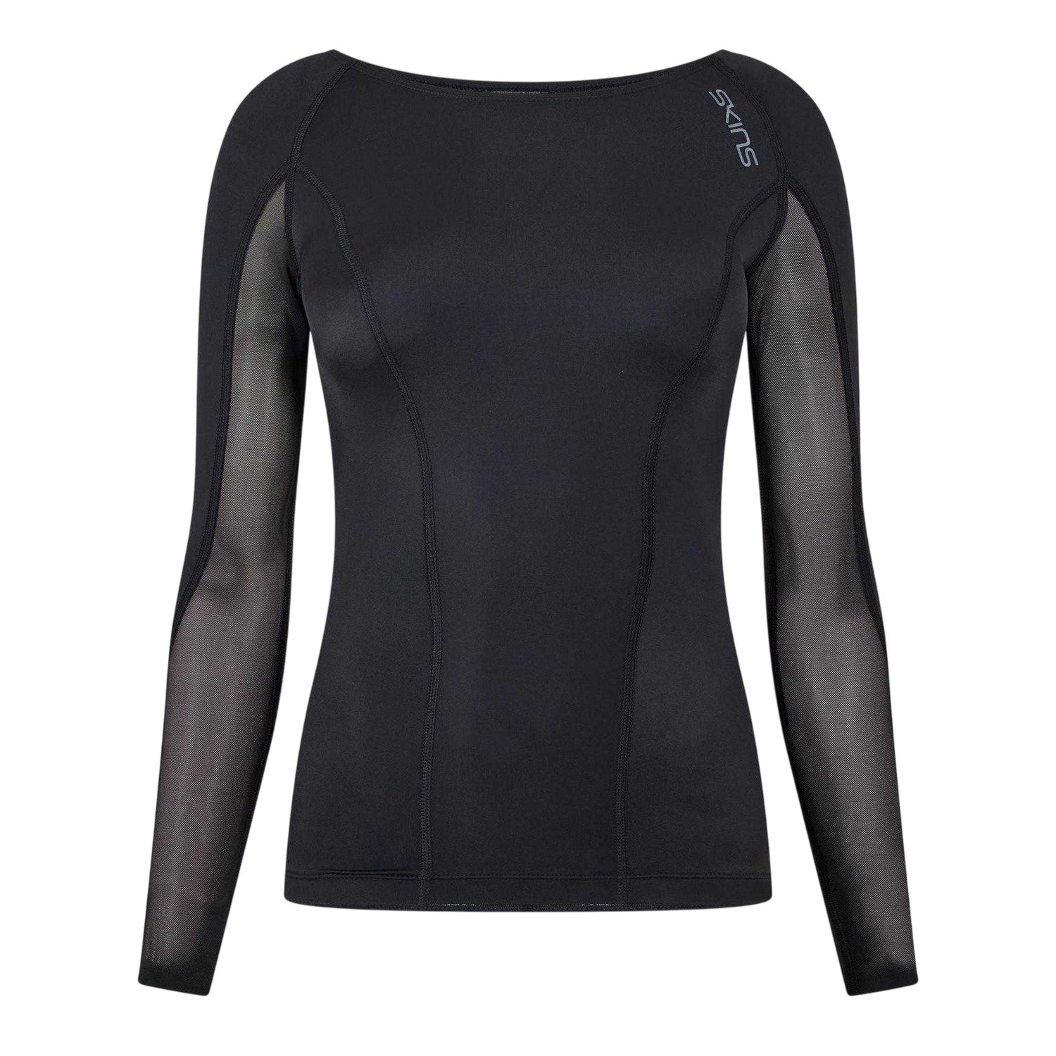 Black - Front - Skins Womens-Ladies Long-Sleeved Base Layer Top