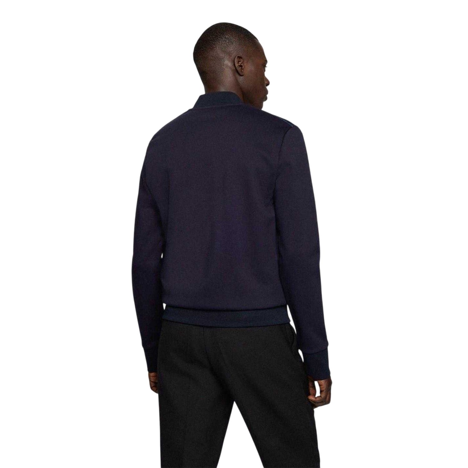Navy - Back - Boss Mens Skiles Padded Hybrid Jacket