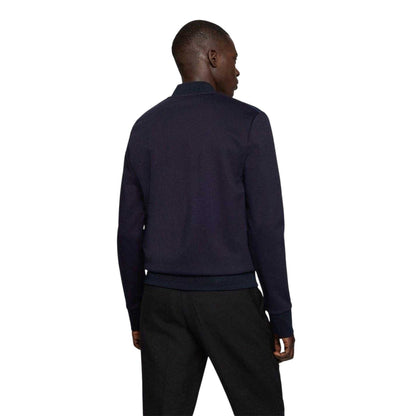 Navy - Back - Boss Mens Skiles Padded Hybrid Jacket