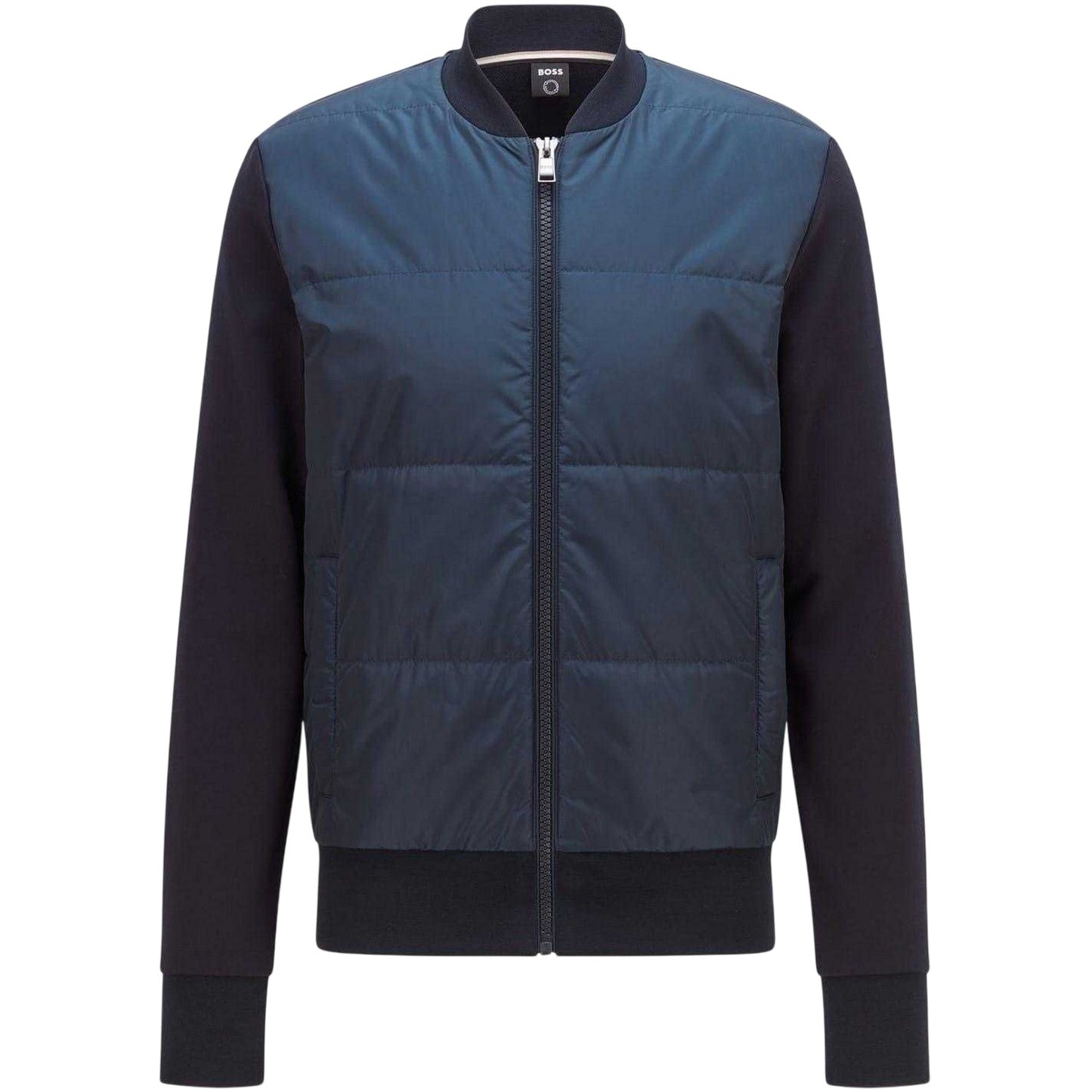 Navy - Front - Boss Mens Skiles Padded Hybrid Jacket