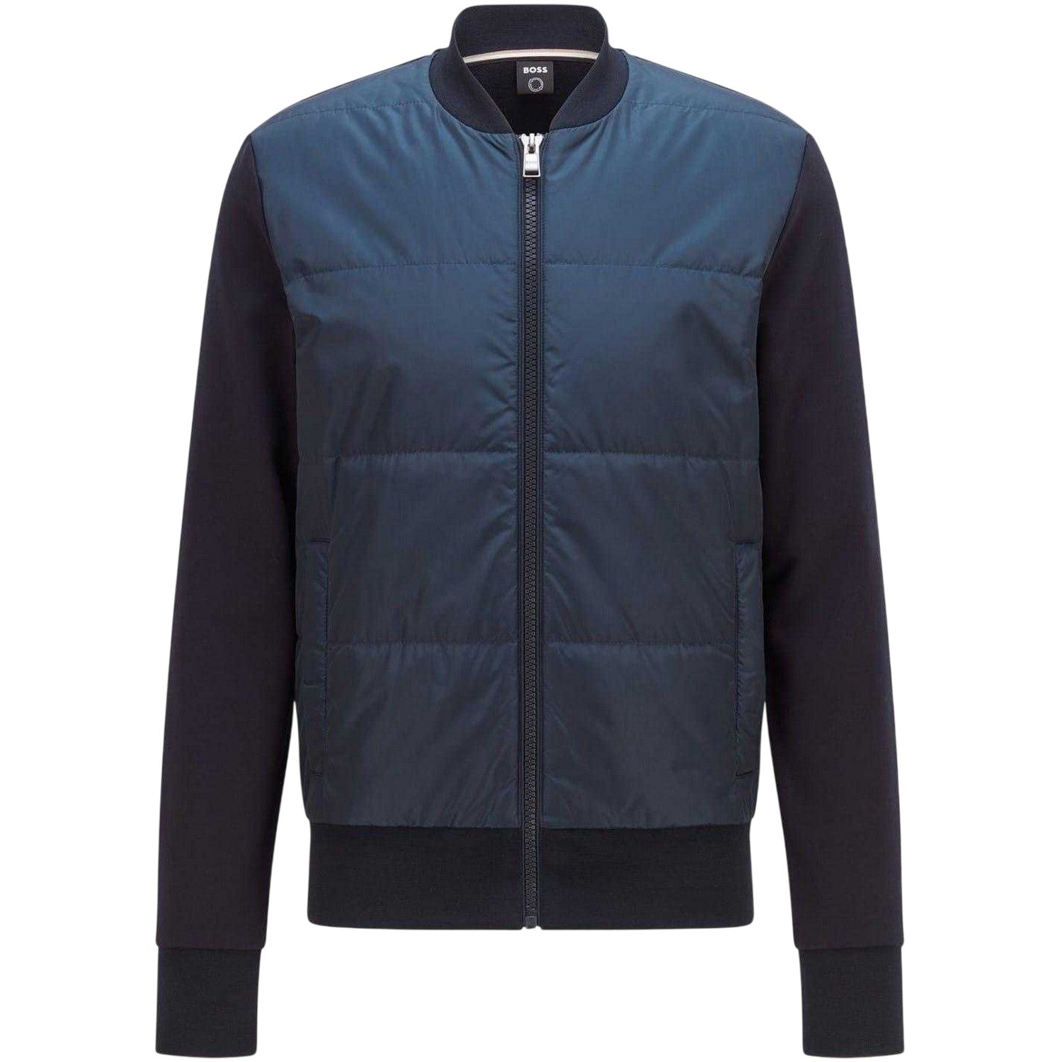 Navy - Front - Boss Mens Skiles Padded Hybrid Jacket