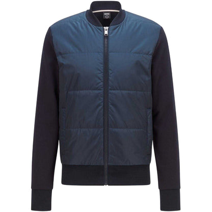 Navy - Front - Boss Mens Skiles Padded Hybrid Jacket