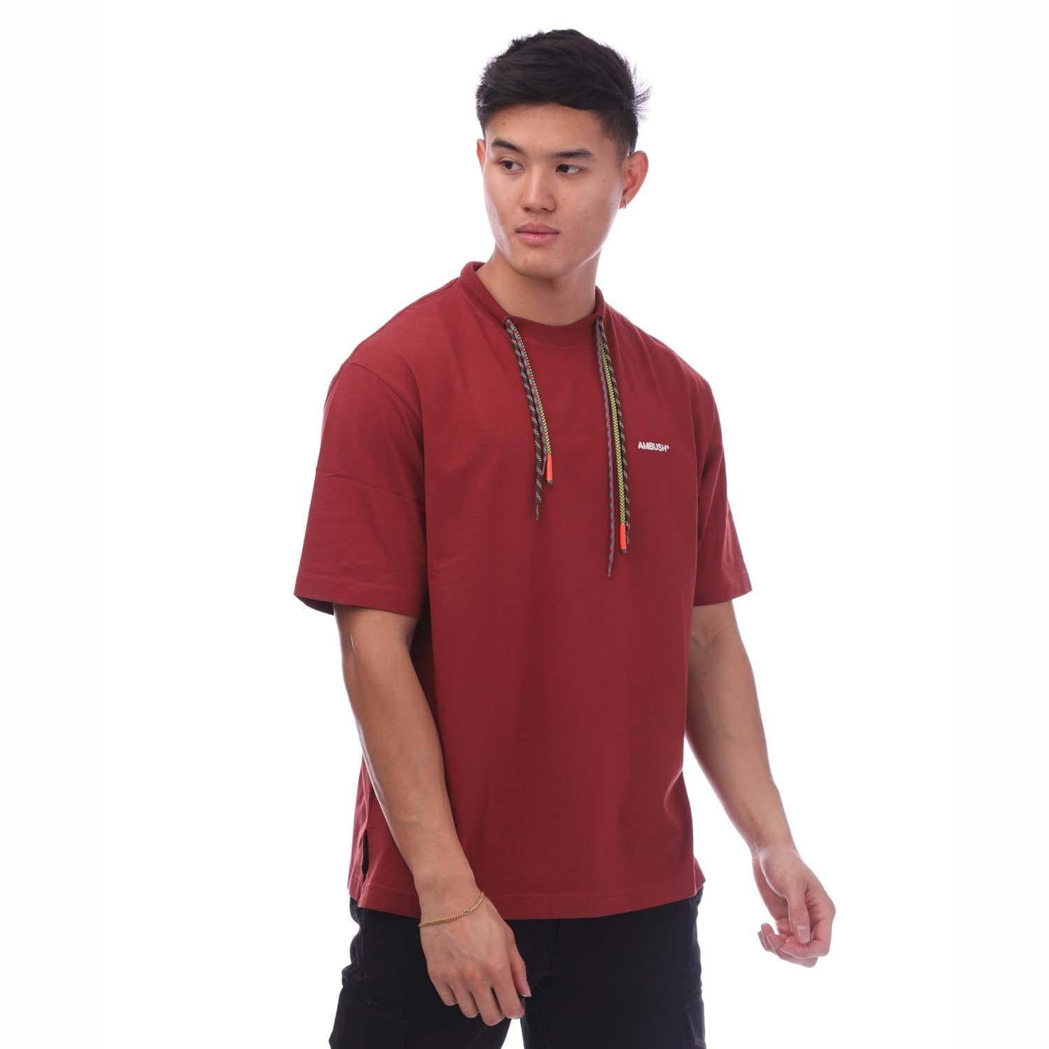 Brown - Front - Ambush Mens Drawstring T-Shirt