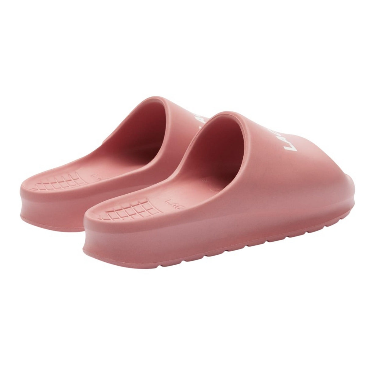Pink-White - Back - Lacoste Womens-Ladies Serve 2.0 Sliders