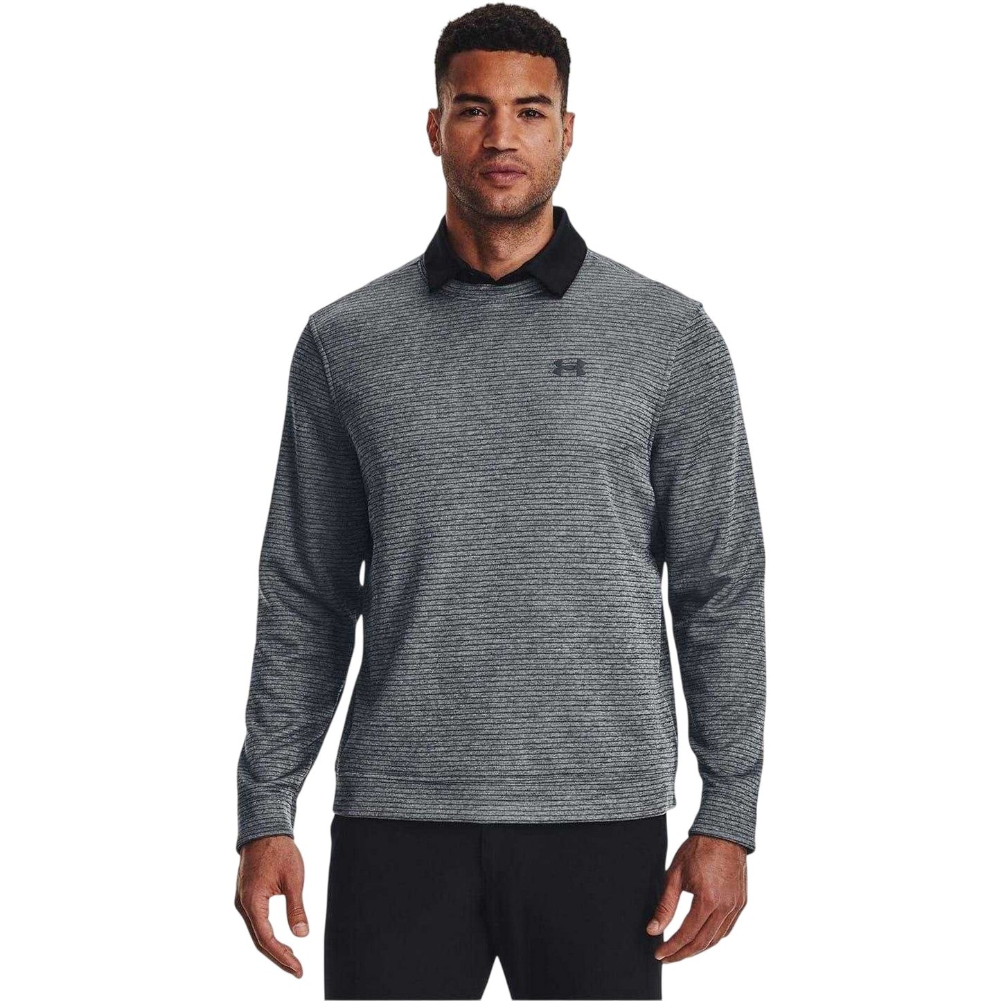 Pitch Grey - Side - Under Armour Mens Storm Fleece Sweater Top