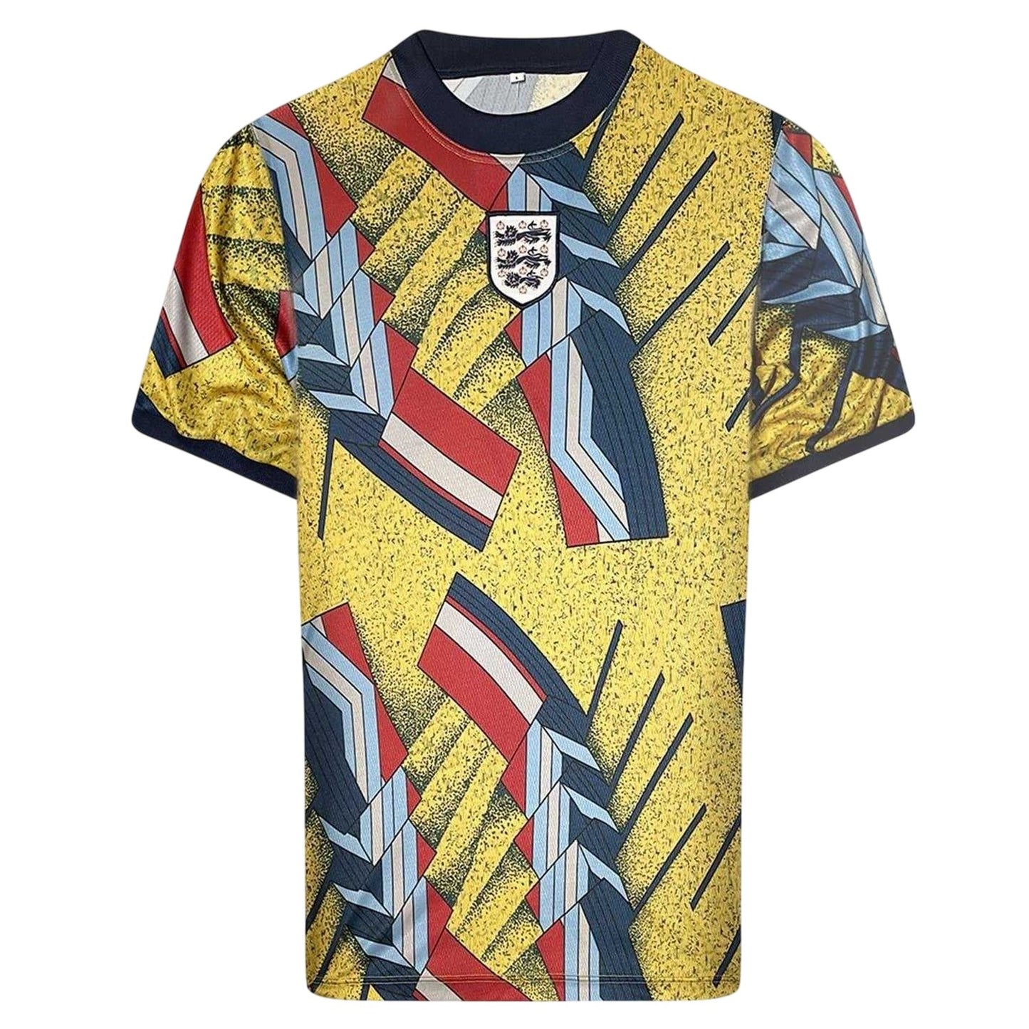 Yellow-Blue - Front - Score Draw Mens England FA Goalkeeper Jersey