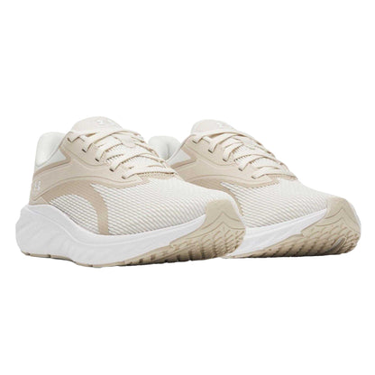 Khaki-White - Pack Shot - Under Armour Womens-Ladies Ascend Trainers