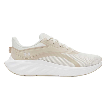 Khaki-White - Front - Under Armour Womens-Ladies Ascend Trainers
