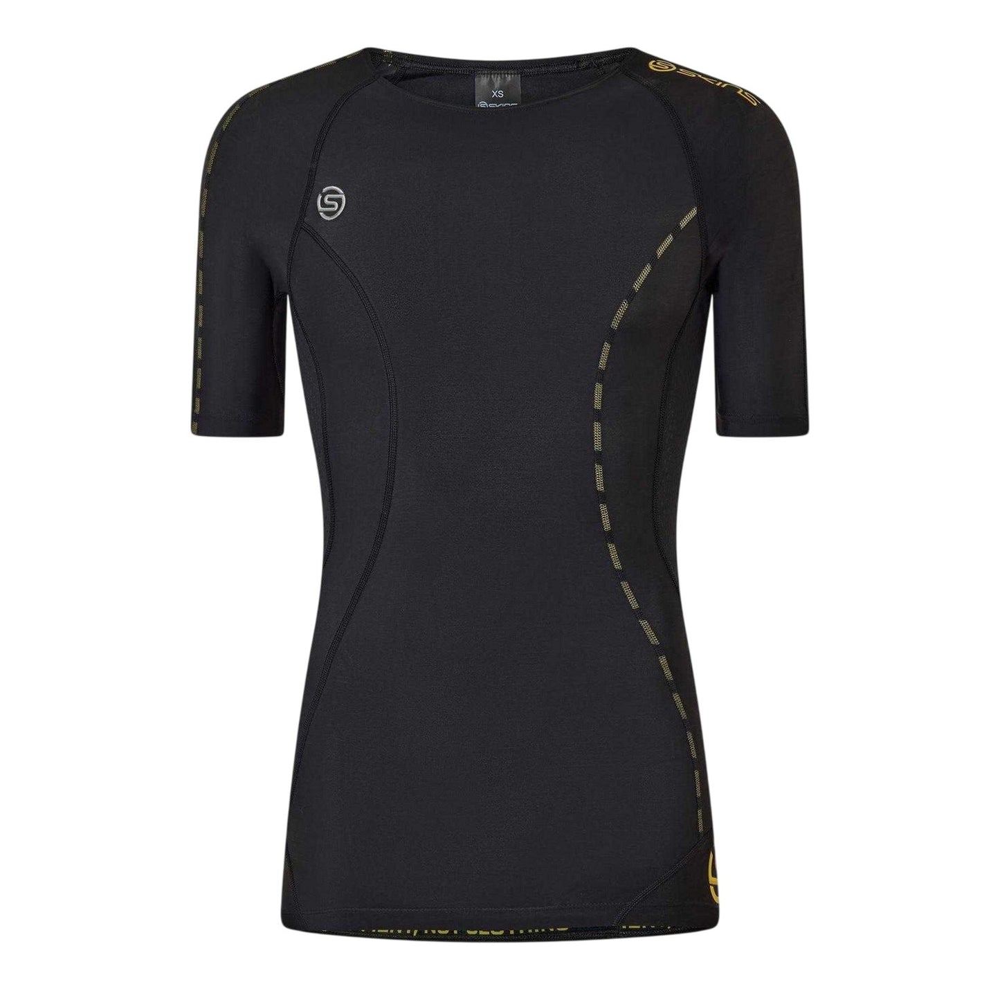Black - Front - Skins Mens Short-Sleeved Compression Shirt