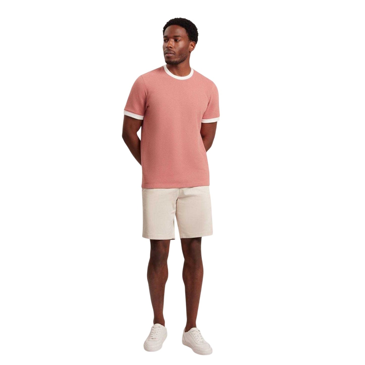 Mid Pink - Lifestyle - Ted Baker Mens Ringer T-Shirt