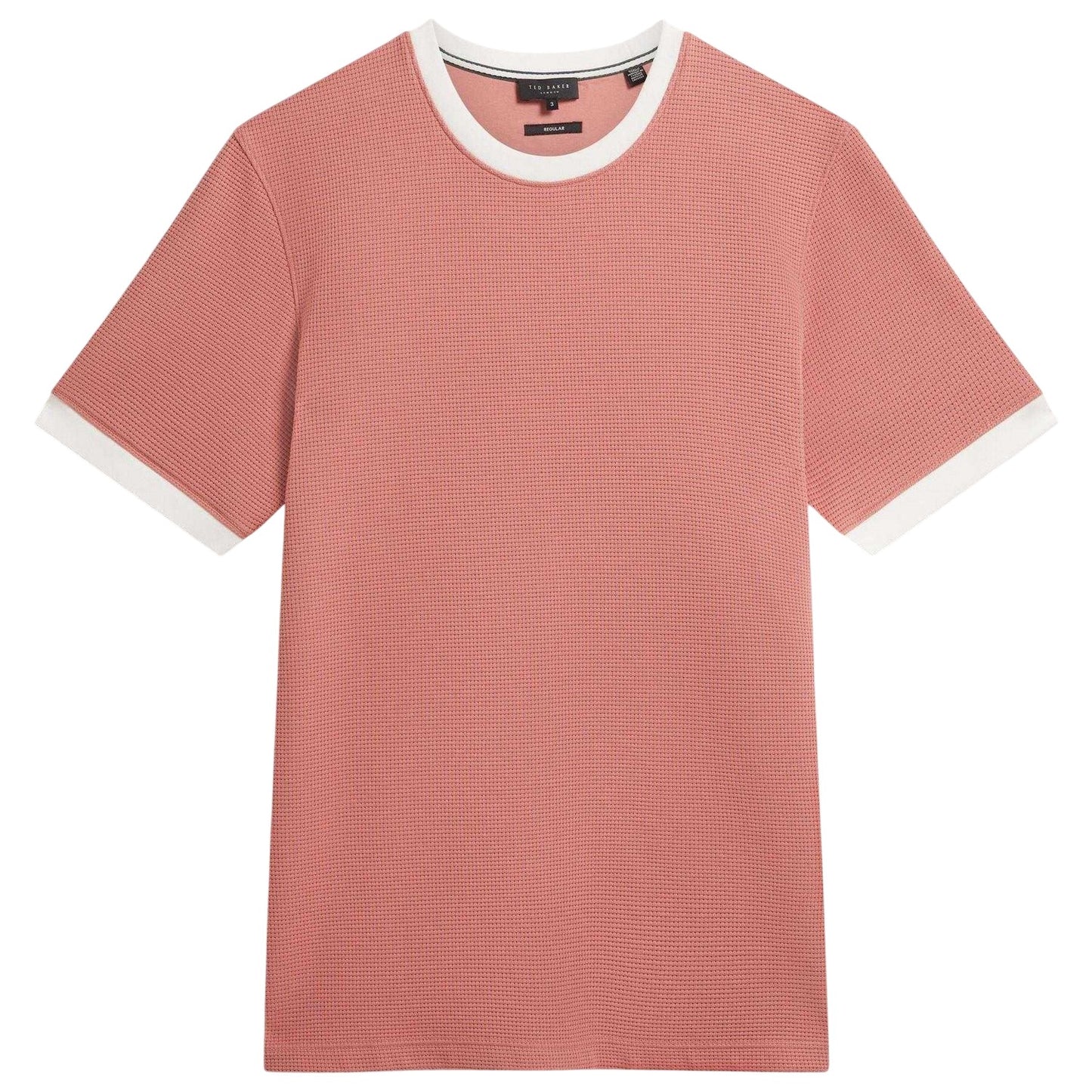 Mid Pink - Front - Ted Baker Mens Ringer T-Shirt