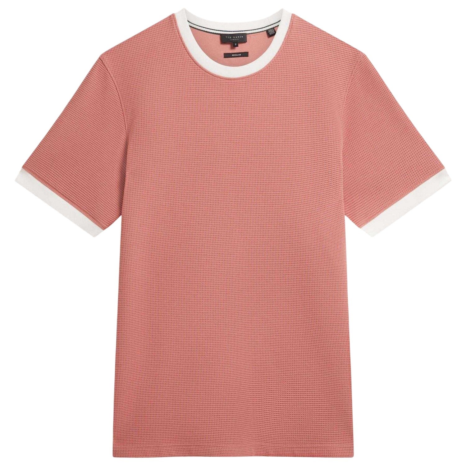 Mid Pink - Front - Ted Baker Mens Ringer T-Shirt